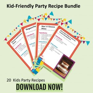 A4 Kid-Friendly Party Recipe Cards