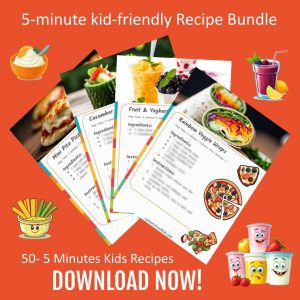 A4 printable recipe cards, kid-friendly 5-minute recipes